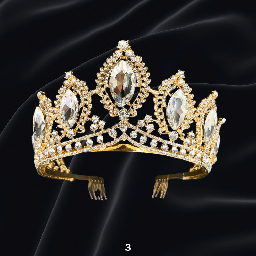 Bridal Headdress Rhinestone Fashion Show Crown Diamond Alloy Party Princess Dress American Tunang Crown Wedding
