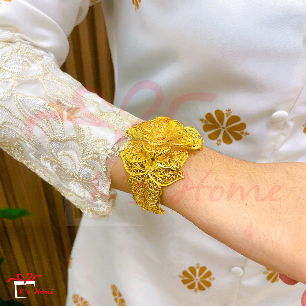 Gelang Tangan Cincin set Tradisional Gold Color Size Kanak-Kanak Dewasa