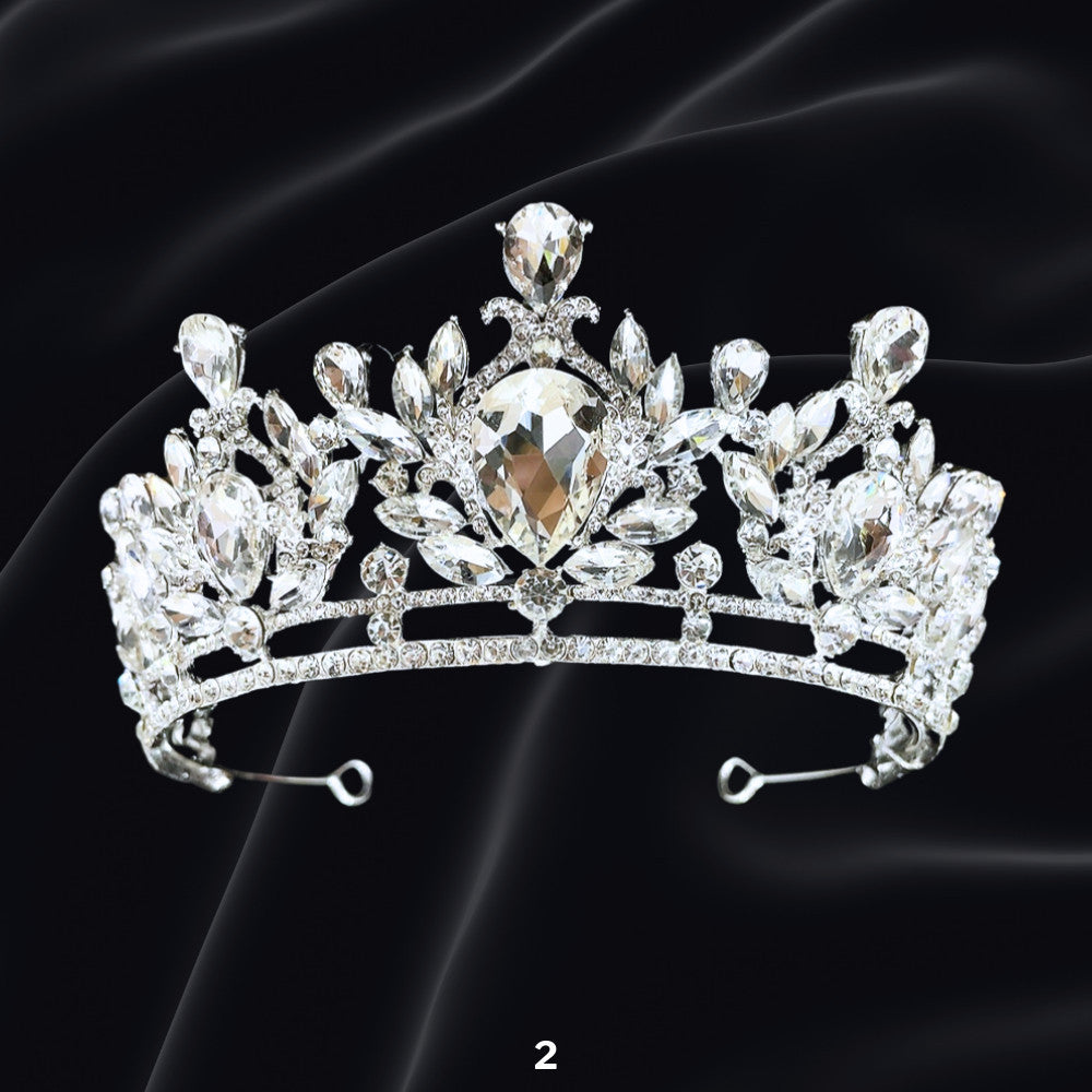 Bridal Headdress Rhinestone Fashion Show Crown Diamond Alloy Party Princess Dress American Tunang Crown Wedding