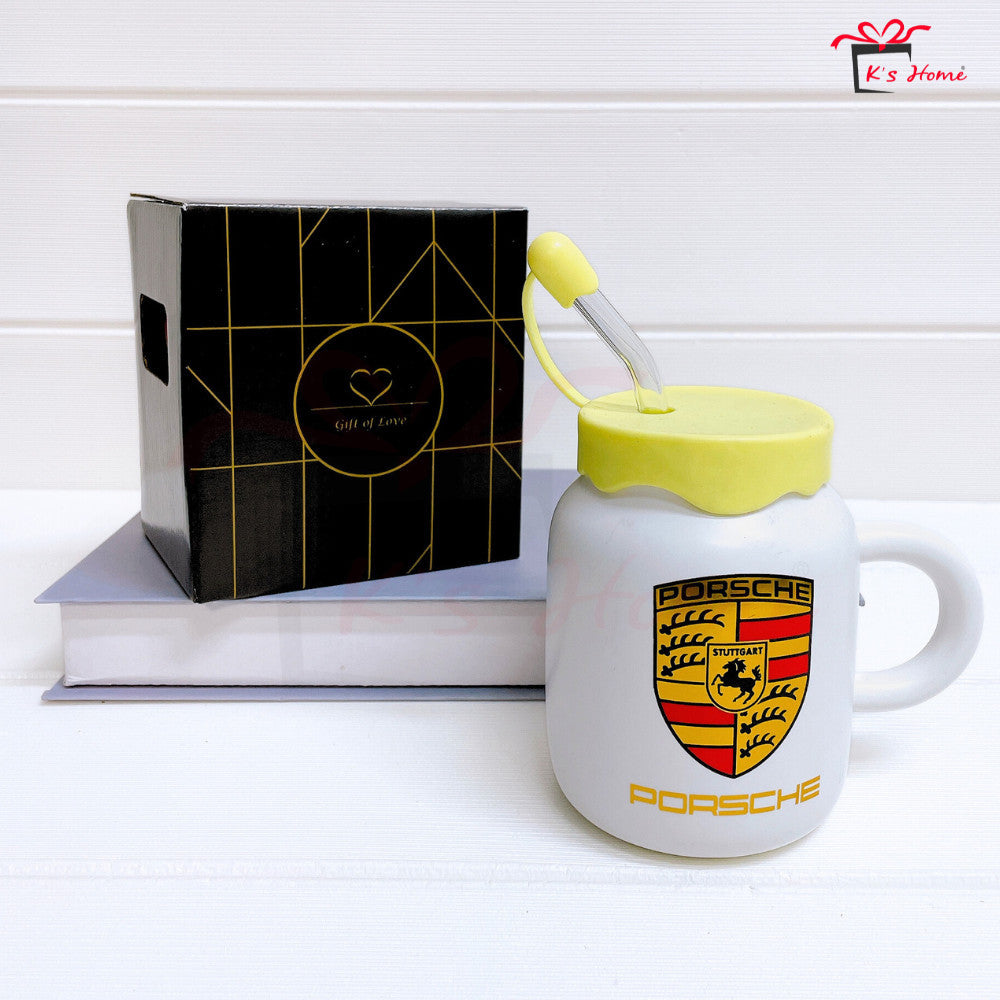 Cawan Seramik + Glass Straw | Stylish, Eco-Friendly & Ready Stock