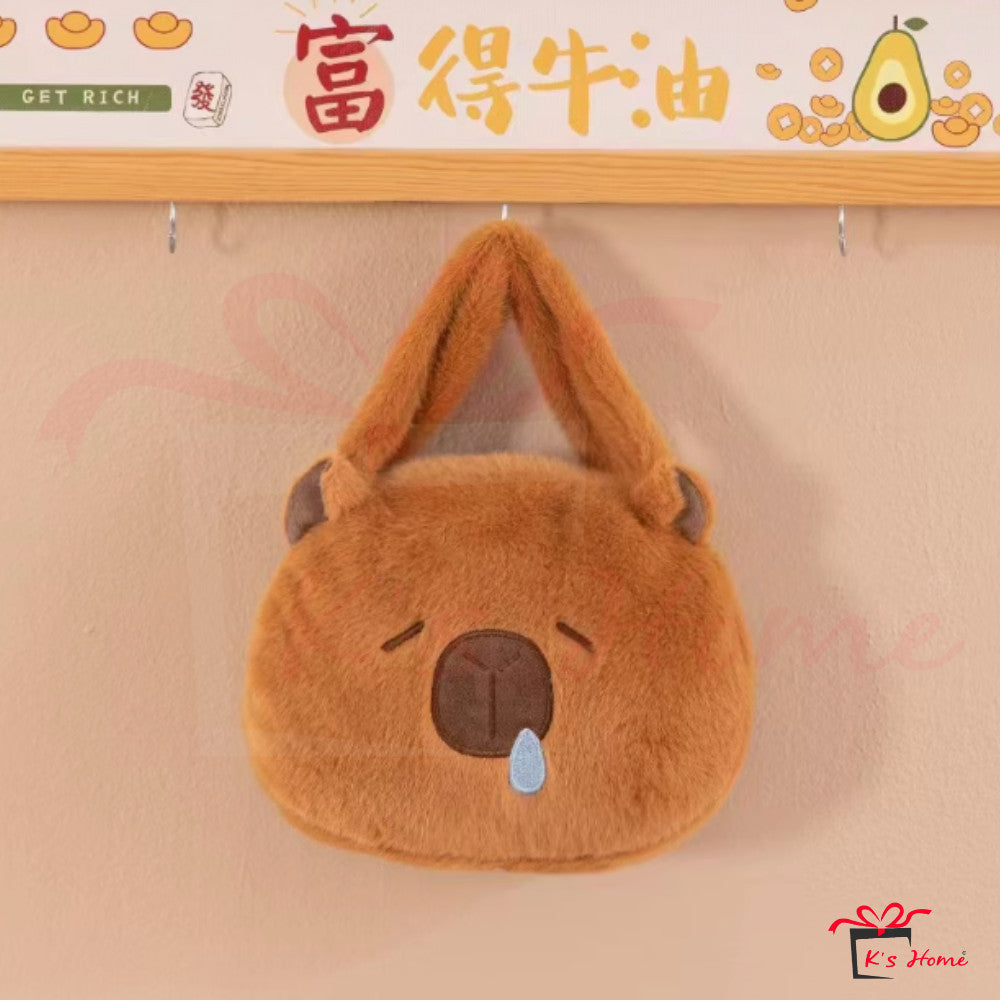 Capybara Plush Chest Bag | Adjustable Strap | Soft & Cute | Bag Kanak-Kanak MY Ready Stock