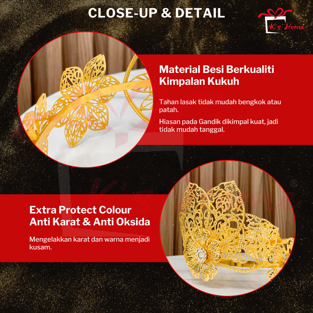 Gandik Tradisional Besi | Anti Karat & Anti Oksida | Emas & Perak | Ready Stock Borong