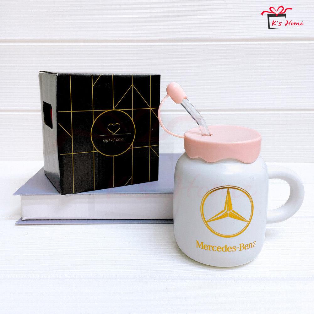 Cawan Seramik + Glass Straw | Stylish, Eco-Friendly & Ready Stock