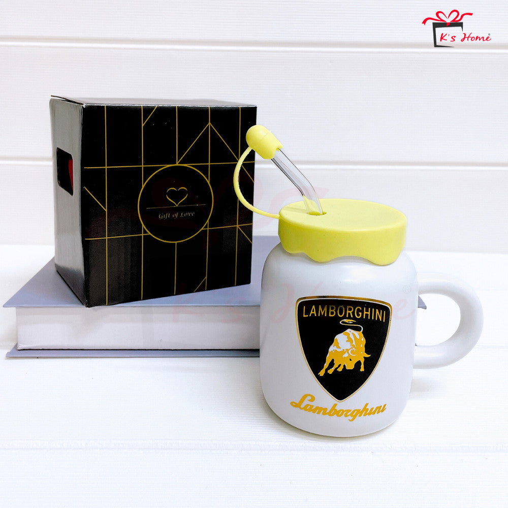 Cawan Seramik + Glass Straw | Stylish, Eco-Friendly & Ready Stock