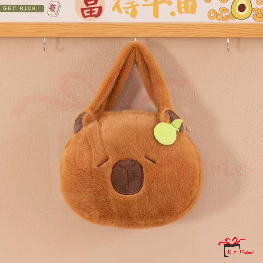 Capybara Plush Chest Bag | Adjustable Strap | Soft & Cute | Bag Kanak-Kanak MY Ready Stock