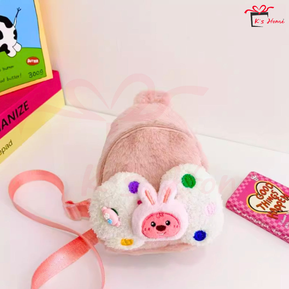 Capybara Plush Chest Bag | Adjustable Strap | Soft & Cute | Bag Kanak-Kanak MY Ready Stock