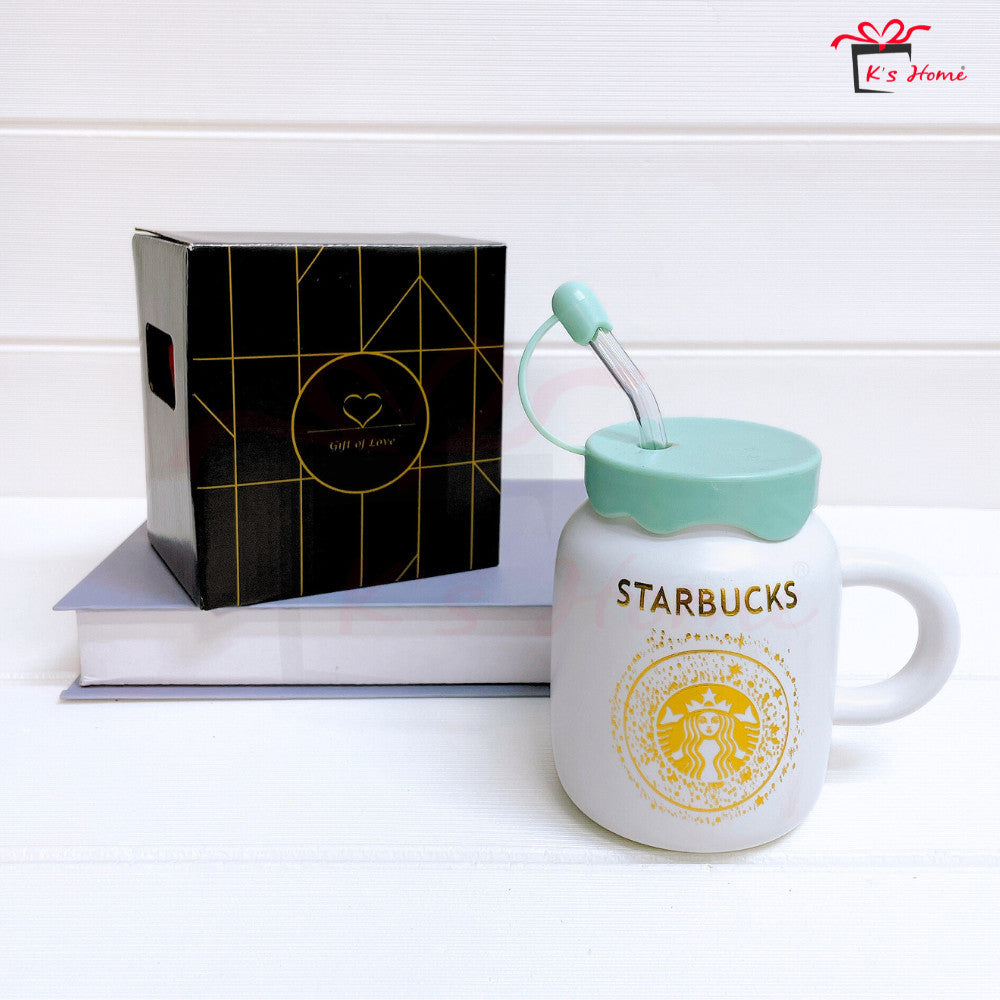 Cawan Seramik + Glass Straw | Stylish, Eco-Friendly & Ready Stock
