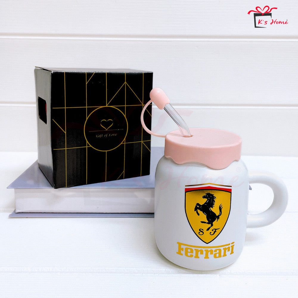 Cawan Seramik + Glass Straw | Stylish, Eco-Friendly & Ready Stock