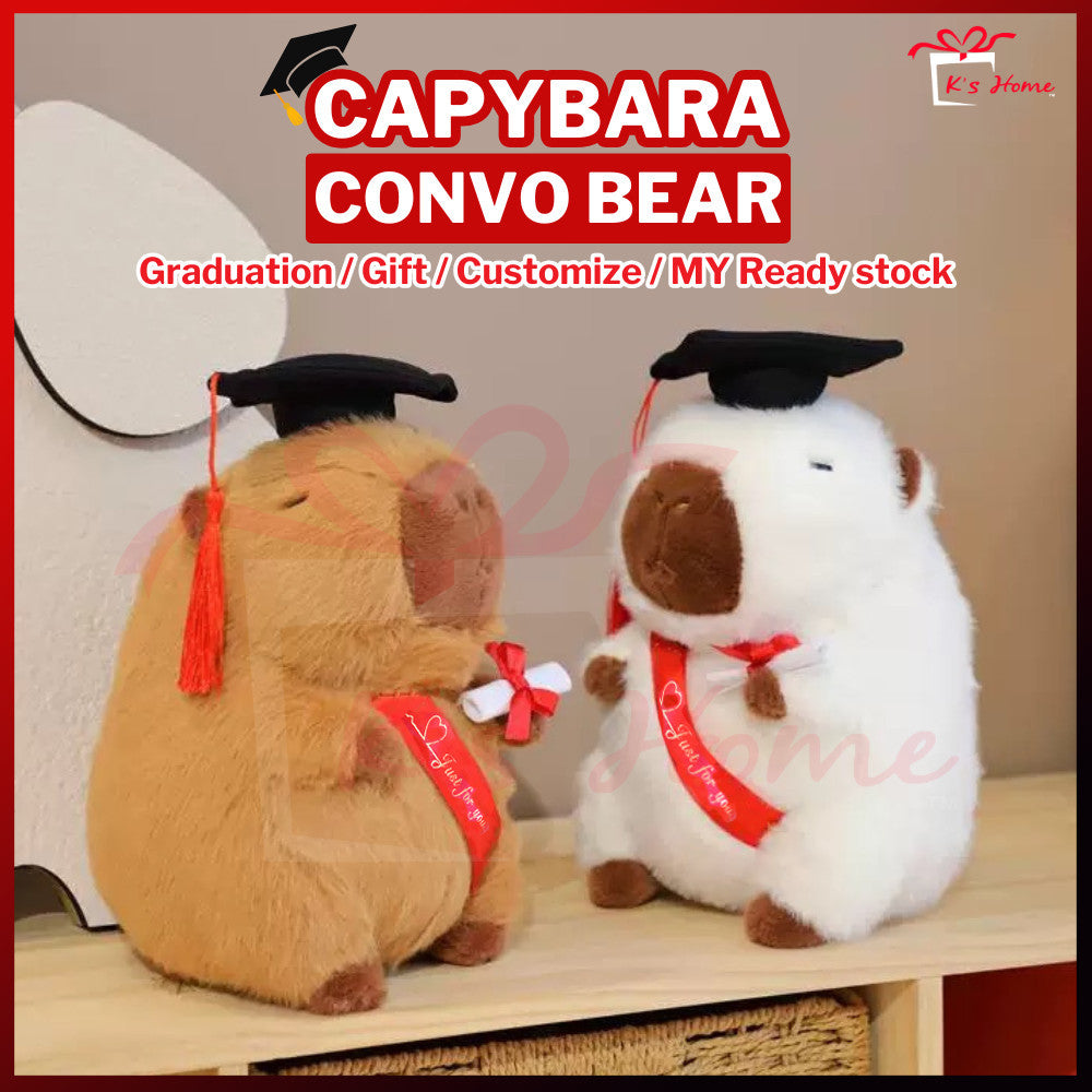 Capybara Convo Bear | Custom Nama & Popular Hot Design! Beruang Viral