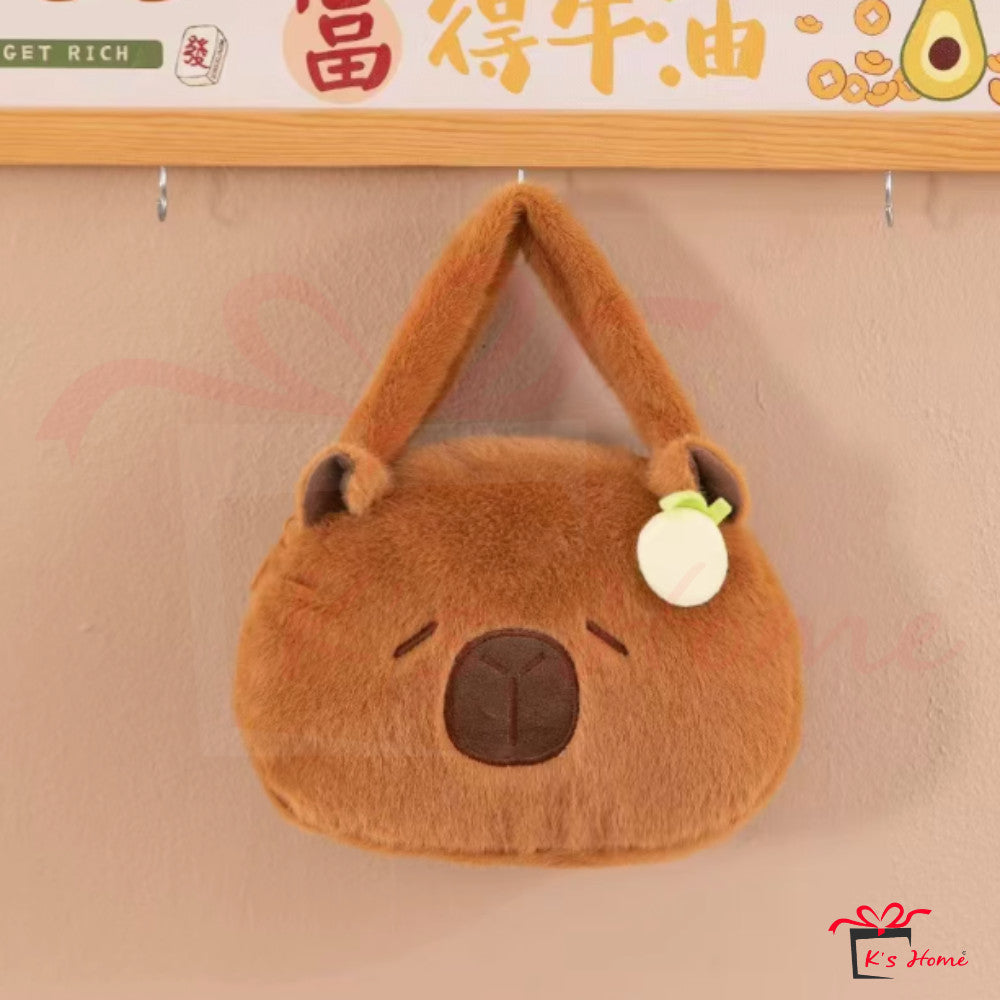 Capybara Plush Chest Bag | Adjustable Strap | Soft & Cute | Bag Kanak-Kanak MY Ready Stock
